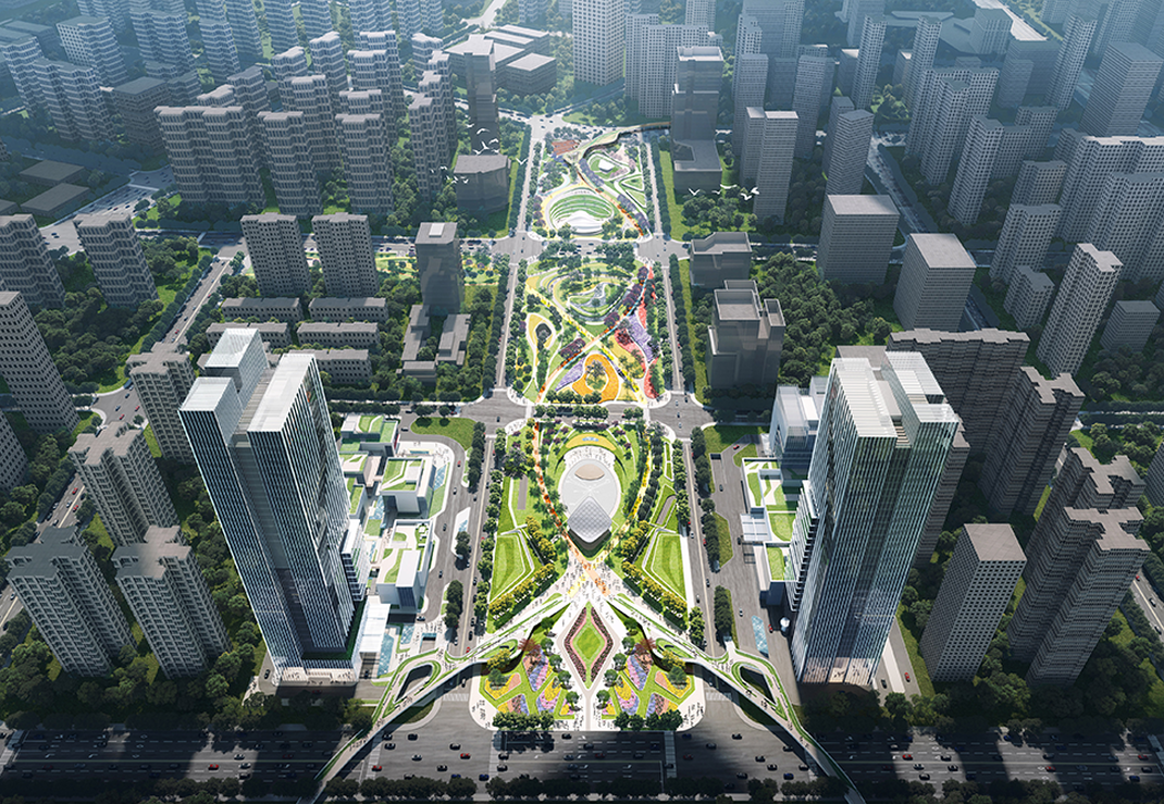 未來城市的綠色生活軸 –  宜賓高鐵城中軸公園